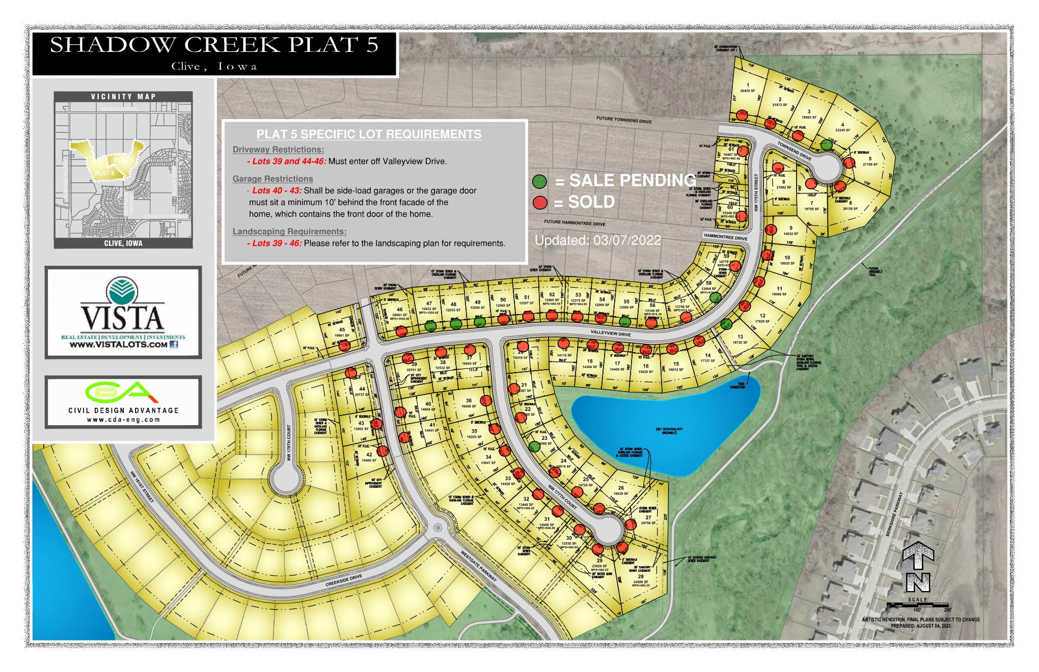 Lots for sale in Clive - Shadow Creek - Vista Real Estate and Investment